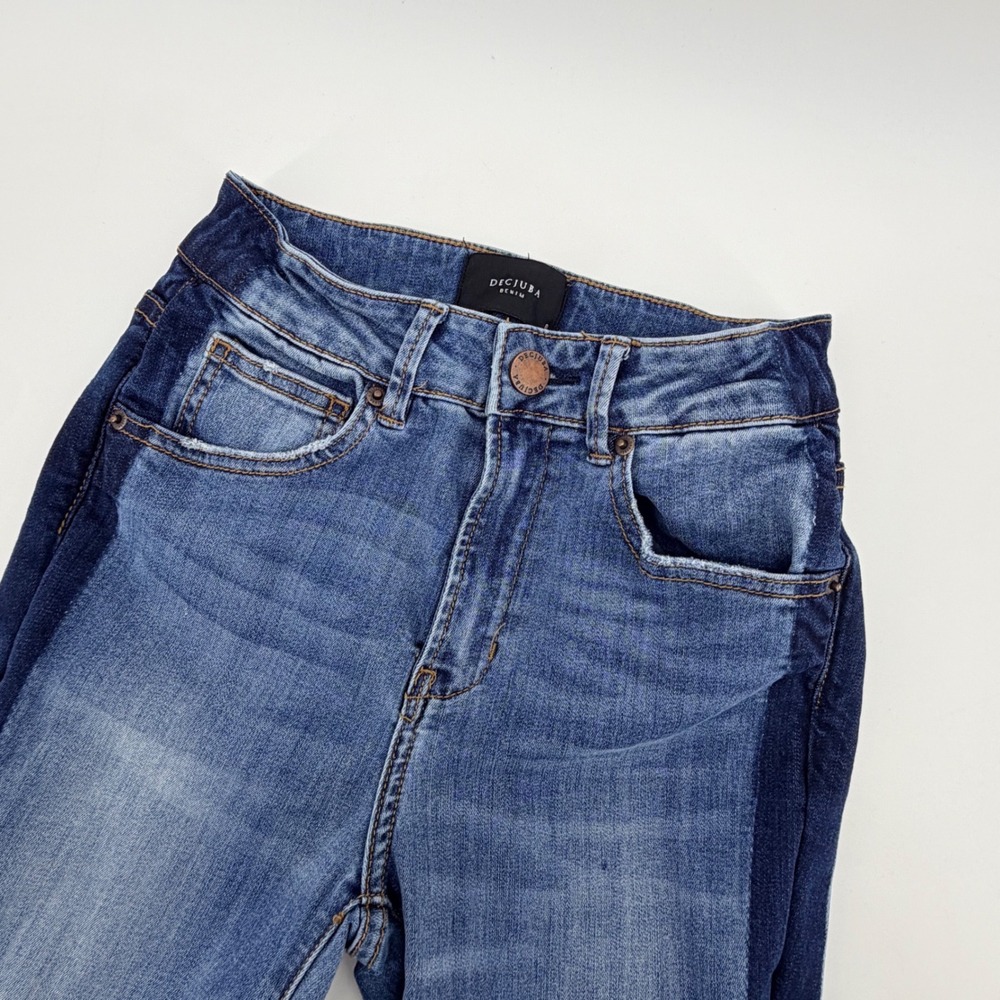 Decjuba Skinny‎ Jeans Size 4 US/8 AU Blue Cotton Side Stripe High Rise Womens